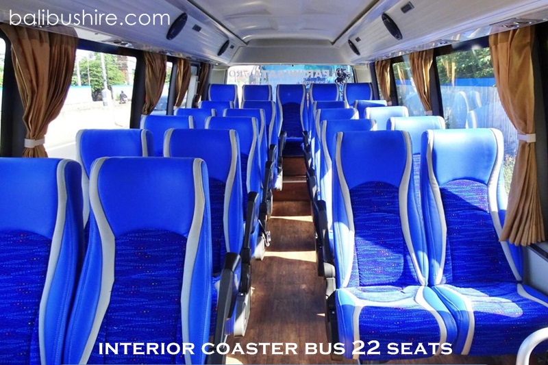 interior coaster bus 22 seats hire in bali