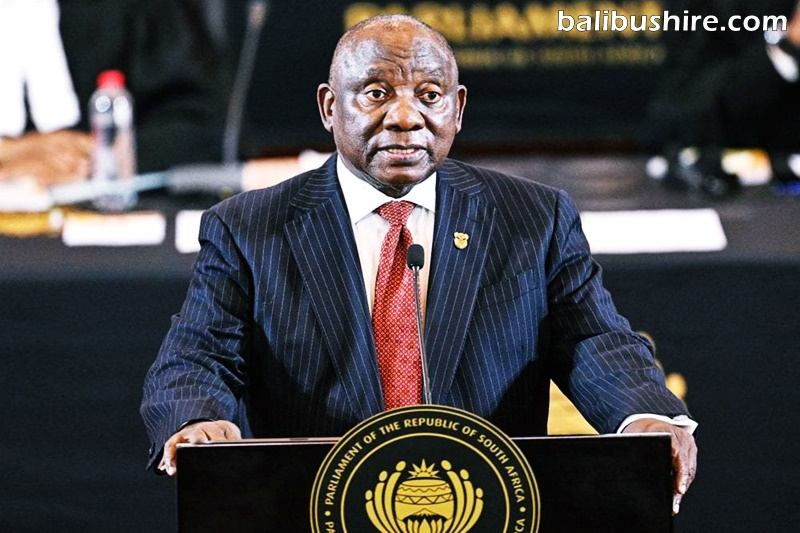 South African President Cyril Ramaphosa placed Police Minister Senzo Mchunu