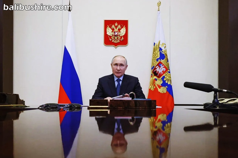 President Vladimir Putin inspected the military exercise via a video link from Moscow, Russia,